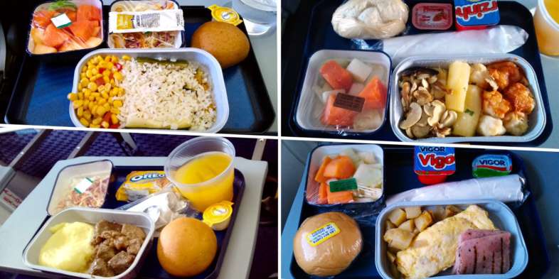 Diversas refeições nos voos da Copa Airlines entre SP e Las Vegas