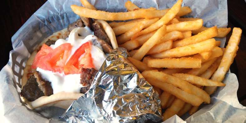 Gyro no The Rock Restaurant em Normal, Illinois