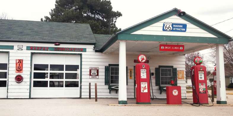 Posto Texaco abandonado na Rota 66 Posto Texaco abandonado na Rota 66