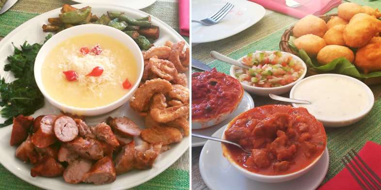 Premiados pratos do Dedo de Moça - Fondue mineiro e acarajé mineiro