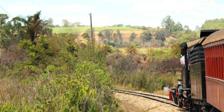 Trajeto de maria fumaça entre São João del Rei e Tiradentes