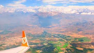 Vista da nossa janelinha no voo para Santiago - Capa