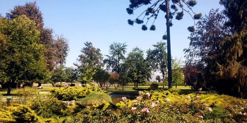 jardins da vinícola Undurraga Eu disse que era de encher os olhos