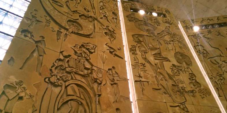 Painéis de Portinari no Salão de Atos do Memorial da América Latina