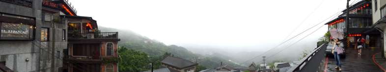 Panorâmica do belo cenário da Jiu Fen Old Street, próximo a Taipei Panorâmica do belo cenário da Jiu Fen Old Street, próximo a Taipei