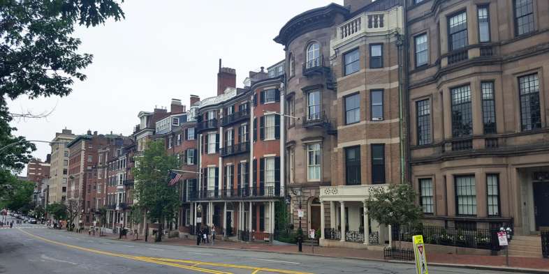 Beacon Hill Street em Boston nos Estados Unidos