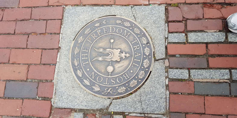Início da Freedom Trail em Boston nos Estados Unidos