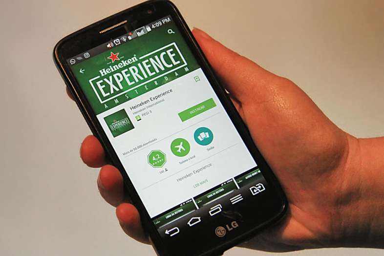 Heineken Experience vale a pena: O app Heineken Experience Ansterdam exibido na Google Play Store O app Heineken Experience Amsterdam exibido na Google Play Store