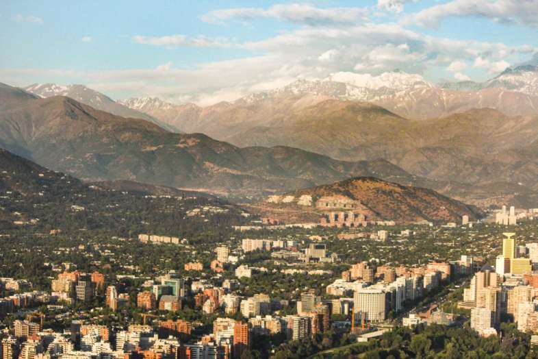 Em dias de bom tempo é possível ver um bom pedaço dos Andes ao longe