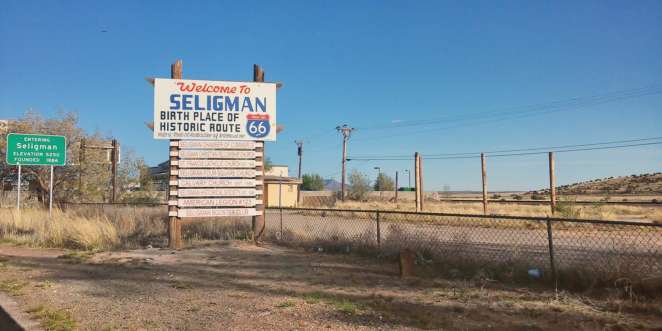 Seligman, a cidade onde foi criada a associação que revitalizou a Rota 66 no Arizona