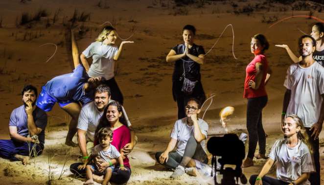 Oficina de Light Painting durante a Expedição Floripa de fotografia