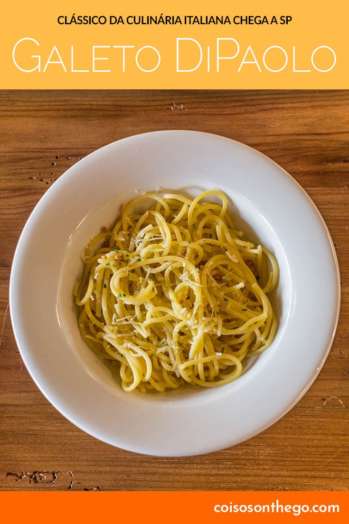 Clássico da culinária italiana, Galeto di Paolo chega a São Paulo - Espaguete ao alho e óleo Clássico da culinária italiana, Galeto di Paolo chega a São Paulo. Na foto, espaguete ao alho e óleo