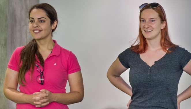 Caroline Costa do Famoso Brigadeiro e Mariana Salata da Mary Ann Apple Factory orgulhosamente falando de suas empresas em Curitiba Caroline Costa do Famoso Brigadeiro e Mariana Salata da Mary Ann Apple Factory orgulhosamente falando de suas empresas em Curitiba