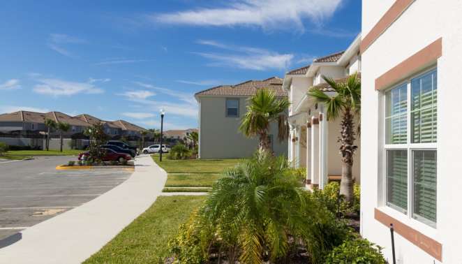iHomeResort - Aluguel de casas em Orlando - A rua tranquila da casa em que ficamos