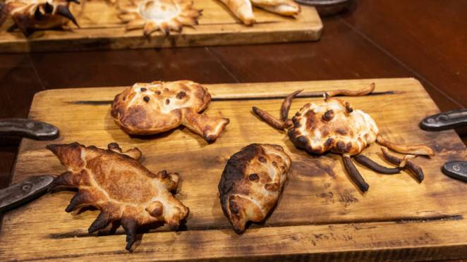 Algumas das empanadas que nossa turma no The Argentine Experience criou para a competição da noite