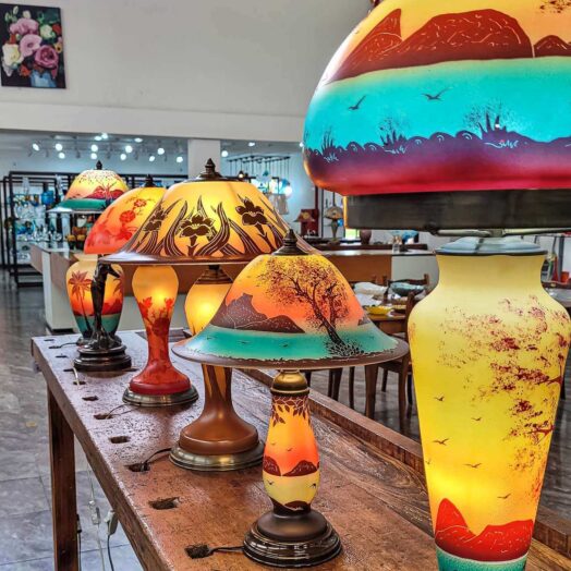 As lojas de cristais são atrações em Poços de Caldas